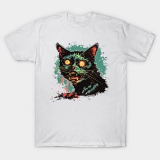 Creepy Cat Zombie T-Shirt